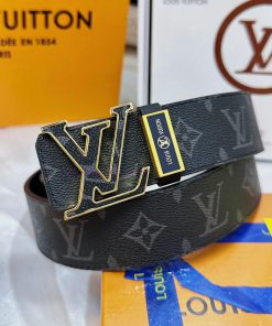 Belt LV Louis Vuitton Top Remakes-The waistband is made of 100% cowhide, ensuring genuine le 4y0lmu03