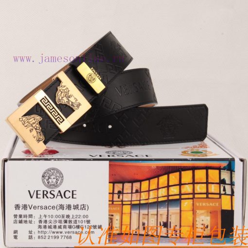 Belt belt Versace cowhide beltMen's belt material: 100% head layer cowhide belt, guaranteed m5u6e1ry - Image 4
