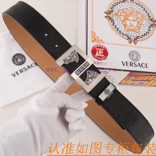 Belt belt Versace cowhide beltMen's belt material: 100% head layer cowhide belt, guaranteed m5u6e1ry - Image 5