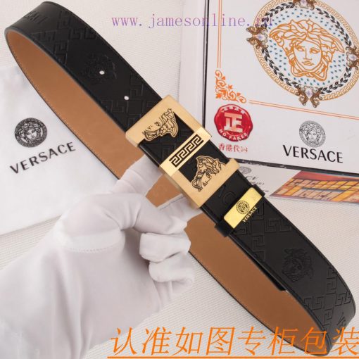 Belt belt Versace cowhide beltMen's belt material: 100% head layer cowhide belt, guaranteed m5u6e1ry - Image 6