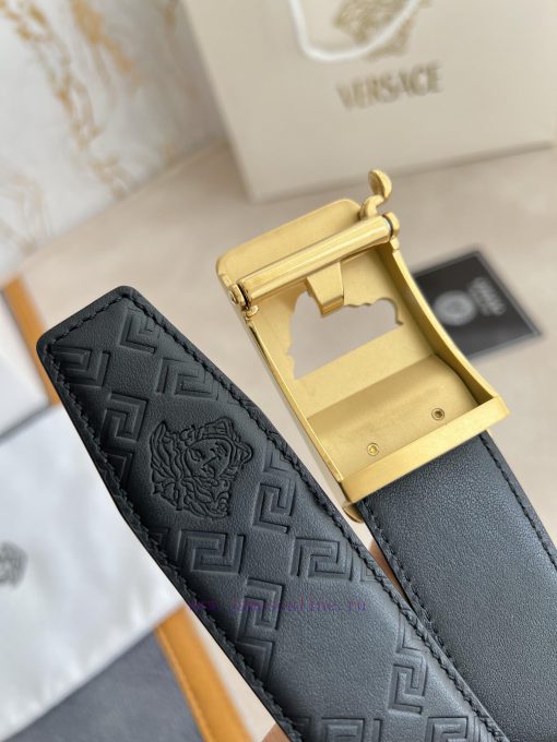 Versace Versace. ️ Belt and belt automatic beltAutomatic carrying, classic head buckle made 89vj8250 - Image 9