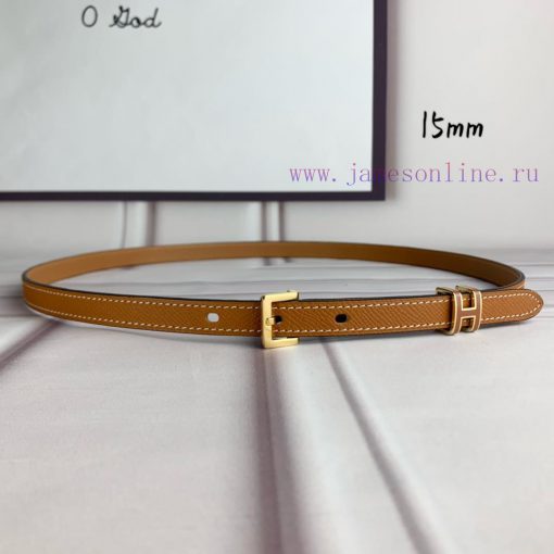 Herm è s women's needle buckle belt imported top layer cowhide, earthy yellow palm pattern s 0ttlkoj6