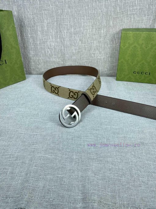 This wide waistband with a width of 4.0 cm is adorned with classic double G details, reminis 4aztzn4f - Image 3