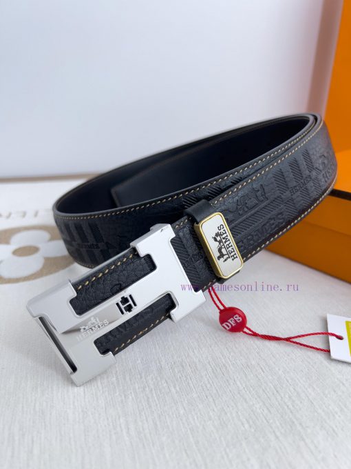Hermes Hermes waist beltHanging buckle, classic pure steel material buckle head, double-side i9dhmly0