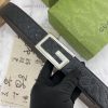 Gucci men's floral leather belt 40mm double-sided imported top layer leather compression can yr1o39ql