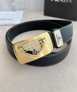 Prada PRADA Belt Automatic BeltAutomatic belt, classic hollow pure steel material automatic 9drog9xb