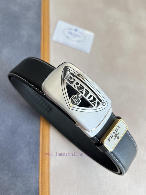 Prada PRADA Belt Automatic BeltAutomatic belt, classic hollow pure steel material automatic 3h7gsf9j - Image 3