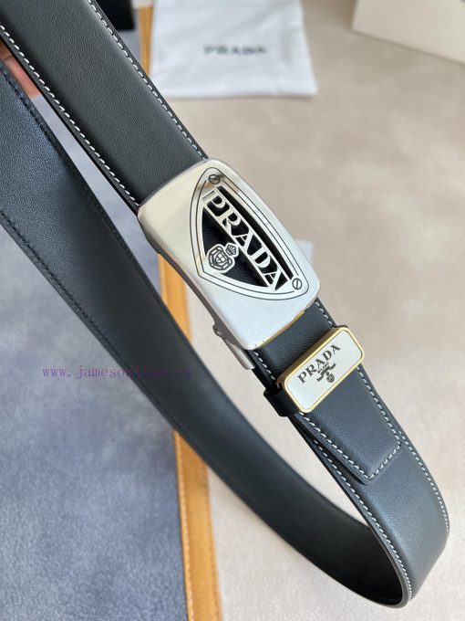 Prada PRADA Belt Automatic BeltAutomatic belt, classic hollow pure steel material automatic 3h7gsf9j - Image 5