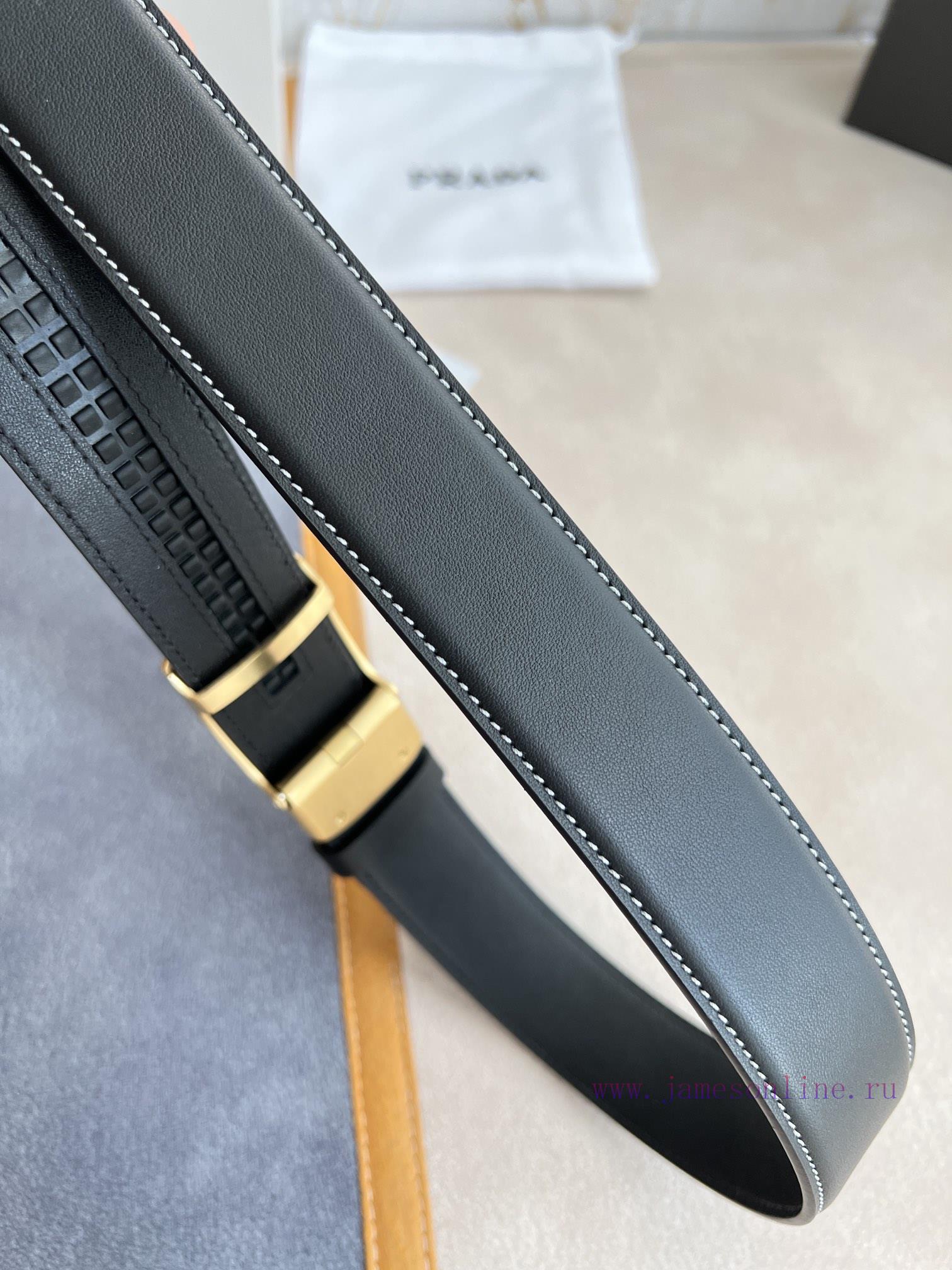 Prada PRADA Belt Automatic BeltAutomatic belt, classic hollow pure steel material automatic 9drog9xb - Image 6