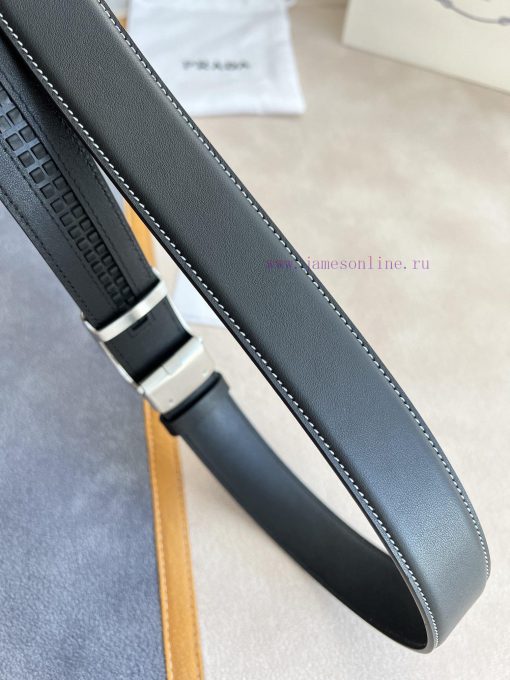Prada PRADA Belt Automatic BeltAutomatic belt, classic hollow pure steel material automatic 3h7gsf9j - Image 6