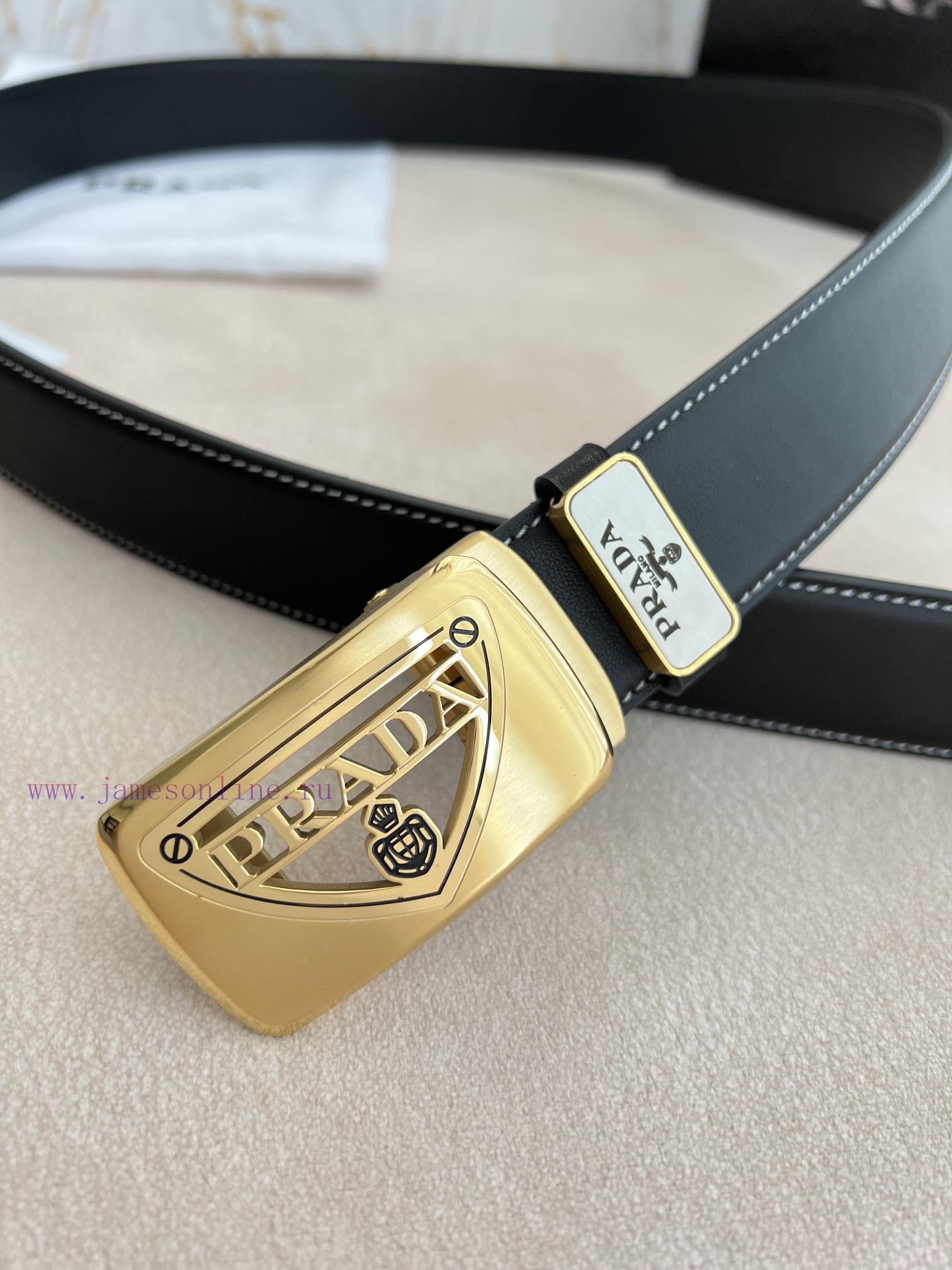 Prada PRADA Belt Automatic BeltAutomatic belt, classic hollow pure steel material automatic 9drog9xb - Image 8