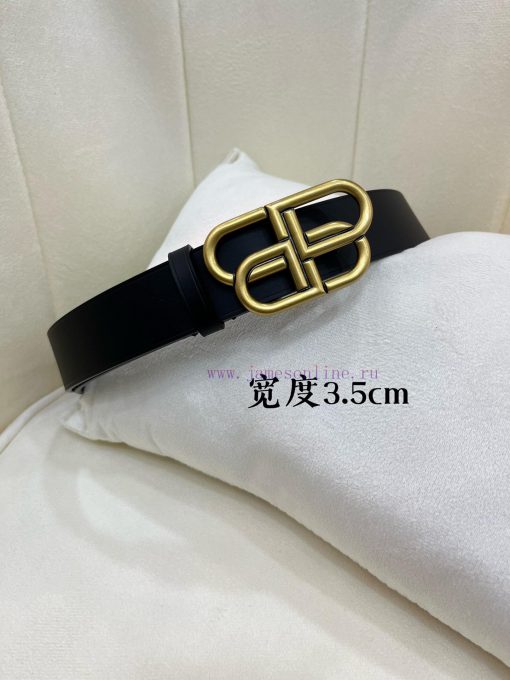 New model from Balenciaga official website, double-sided calf leather with a width of 3.5cm yil43ksg - Image 2