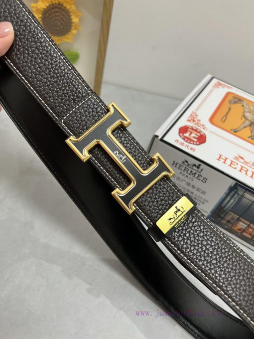 Hermes Hermès  Material: Leather Belt with 100% Head Layer. The leather belt is guaranteed t qucldauk - Image 8