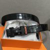 HERMES. HermesCrocodile pattern men's genuine leather belt with a width of 3.8cm. The belt b 134umgve
