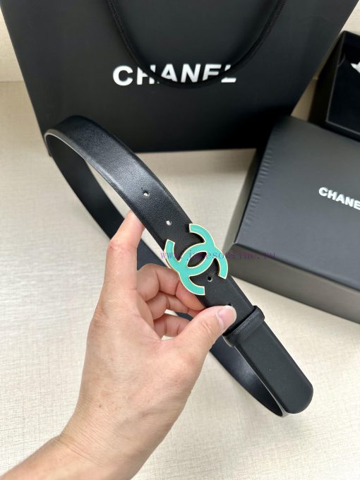 Width 3.0cm Chanel imported soft calf leather with clear grain, accessories gold silver/meta s183jjzk