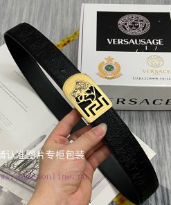 Beauty Head VersaceBelt and waistband single-sided use quality 100% cowhide embossed 24k pur n36pk633