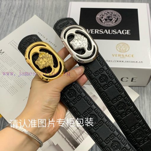 Beauty Head VersaceBelt and waistband single-sided use quality 100% cowhide embossed 24k pur oo03imi0 - Image 8