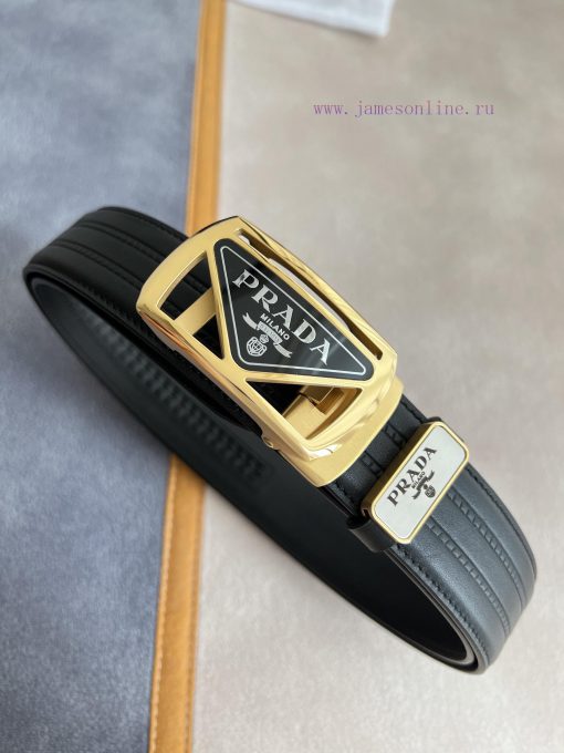 Prada PRADA Belt Automatic BeltAutomatic belt, classic acrylic pure steel material automatic fpgm6bbx - Image 3