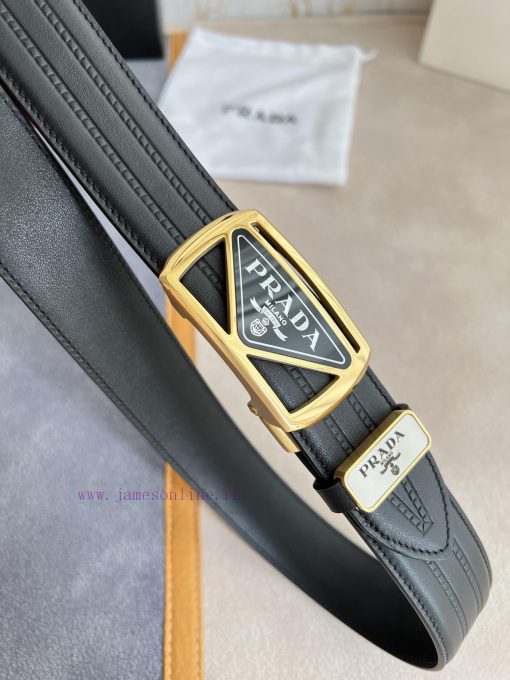 Prada PRADA Belt Automatic BeltAutomatic belt, classic acrylic pure steel material automatic fpgm6bbx - Image 5