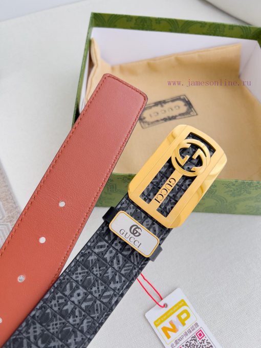 Gucci Gucci Belt ️ BeltHanging buckle, pure steel material buckle head, top layer cowhide, p vx9eih69 - Image 8