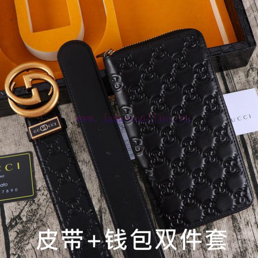 Gucci. Gucci two-piece setWooden box, belt+wallet, two-piece setGrade: Italian imported 100% r46so1eh - Image 6