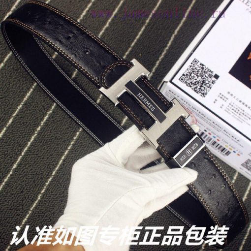 Hermes Her.. Mes ️ Ostrich patternIdentify and receive a punch as a giftMaterial: 100% head 1vy7vvqo - Image 5