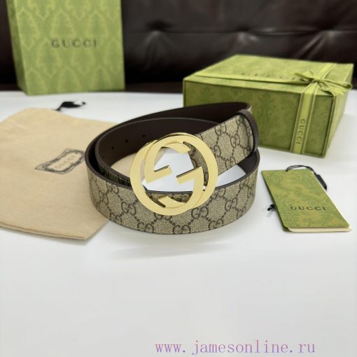 Reproduction version of imported original leather belt with first layer leather for men's bu 1c0f71pw - Image 2