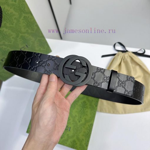Reproduction version of imported original leather belt with first layer leather for men's bu 7s3u35s9 - Image 5