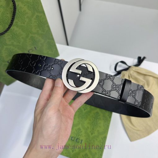 Reproduction version of imported original leather belt with first layer leather for men's bu sb4k30ac - Image 5