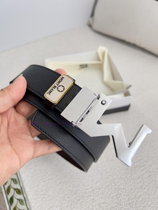 Montblanc Montblanc ️ Belt and beltBuckle, new original classic boutique two-color buckle, p mslr1mi8 - Image 5