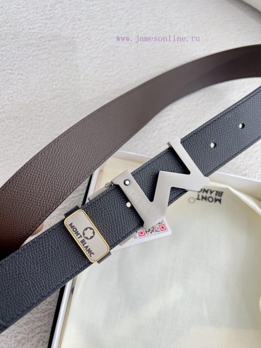 Montblanc Montblanc ️ Belt and beltBuckle, new original classic boutique two-color buckle, p i9xkp38o - Image 5
