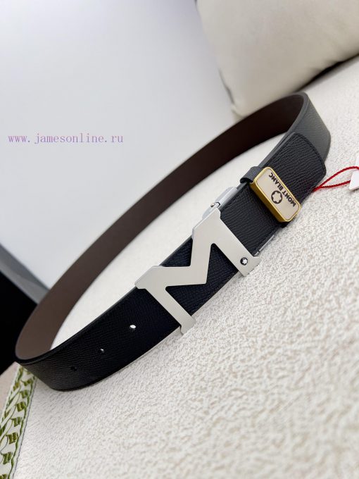 Montblanc Montblanc ️ Belt and beltBuckle, new original classic boutique two-color buckle, p mslr1mi8 - Image 7