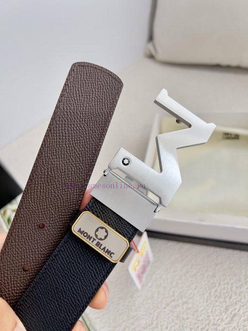 Montblanc Montblanc ️ Belt and beltBuckle, new original classic boutique two-color buckle, p mslr1mi8 - Image 9