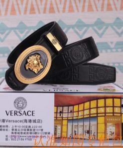 Belt belt Versace cowhide beltMen's belt material: 100% head layer cowhide belt, guaranteed 79zx49ak