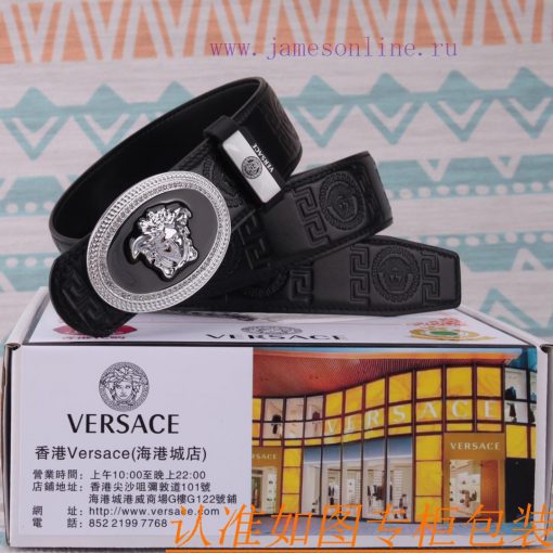 Belt belt Versace cowhide beltMen's belt material: 100% head layer cowhide belt, guaranteed 6avj132t