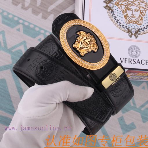 Belt belt Versace cowhide beltMen's belt material: 100% head layer cowhide belt, guaranteed 79zx49ak - Image 4