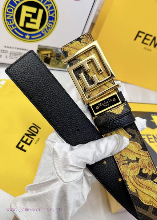 Belt FENDI Fendi ReproductionThe waistband is made of 100% cowhide, ensuring a double-layer wrnv0f25 - Image 7
