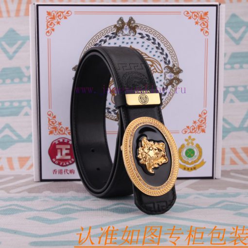 Belt belt Versace cowhide beltMen's belt material: 100% head layer cowhide belt, guaranteed 79zx49ak - Image 9
