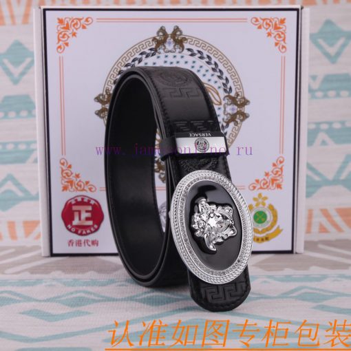 Belt belt Versace cowhide beltMen's belt material: 100% head layer cowhide belt, guaranteed 6avj132t - Image 9