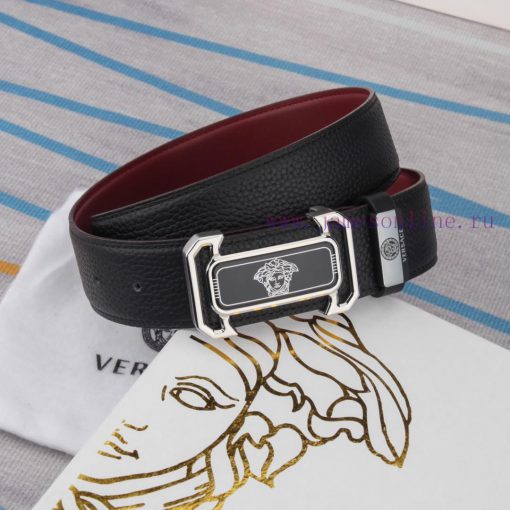Belt belt Versace cowhide beltMen's belt material: 100% head layer cowhide belt, guaranteed 36a8nubj - Image 4