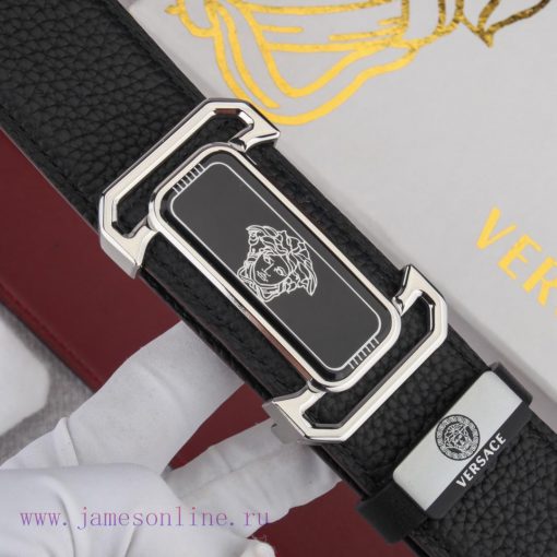 Belt belt Versace cowhide beltMen's belt material: 100% head layer cowhide belt, guaranteed 36a8nubj - Image 8
