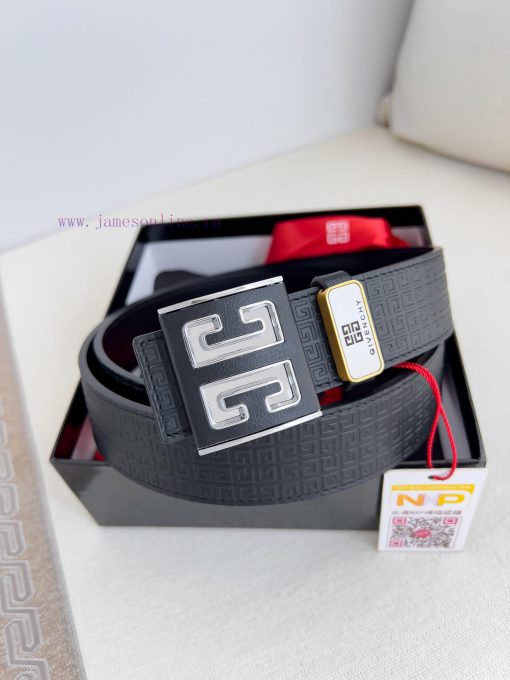Givenchy GIVENCHY Belt ️ BeltHanging buckle, pure steel material buckle head, double-sided c 8ouwmpe5 - Image 3