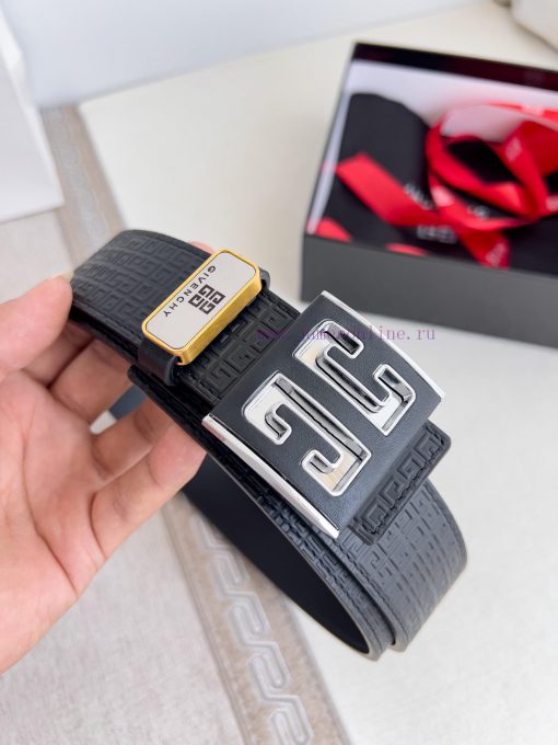Givenchy GIVENCHY Belt ️ BeltHanging buckle, pure steel material buckle head, double-sided c 8ouwmpe5 - Image 4