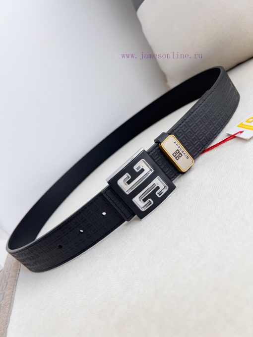 Givenchy GIVENCHY Belt ️ BeltHanging buckle, pure steel material buckle head, double-sided c ssuhmk0h - Image 4