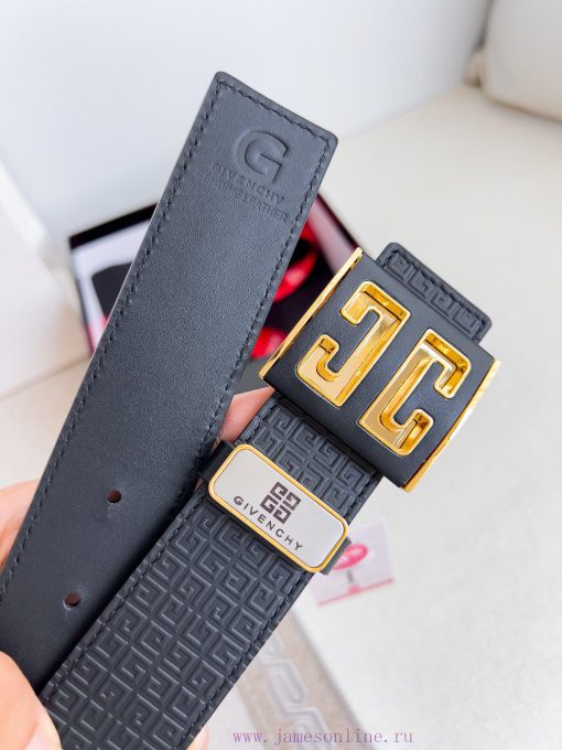 Givenchy GIVENCHY Belt ️ BeltHanging buckle, pure steel material buckle head, double-sided c 8ouwmpe5 - Image 9
