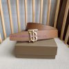 Burberry TB Exclusive Logo Pattern Italian Leather Belt with Versatile Two tone Design, Belt dk4ol6uf