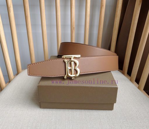 Burberry TB Exclusive Logo Pattern Italian Leather Belt with Versatile Two tone Design, Belt dk4ol6uf - Image 2