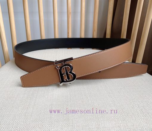Burberry TB Exclusive Logo Pattern Italian Leather Belt with Versatile Two tone Design, Belt h150u5cr - Image 5