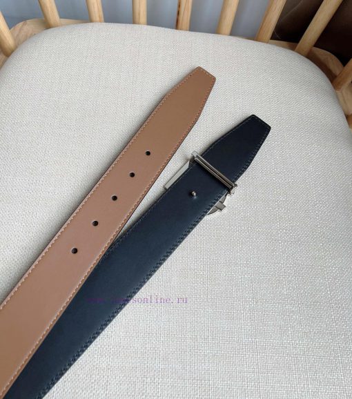 Burberry TB Exclusive Logo Pattern Italian Leather Belt with Versatile Two tone Design, Belt h150u5cr - Image 6