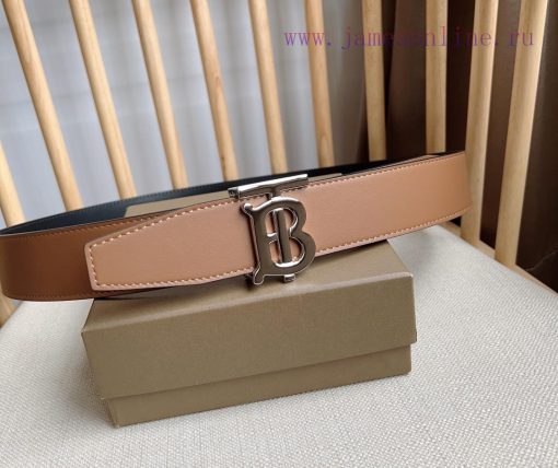 Burberry TB Exclusive Logo Pattern Italian Leather Belt with Versatile Two tone Design, Belt h150u5cr - Image 8